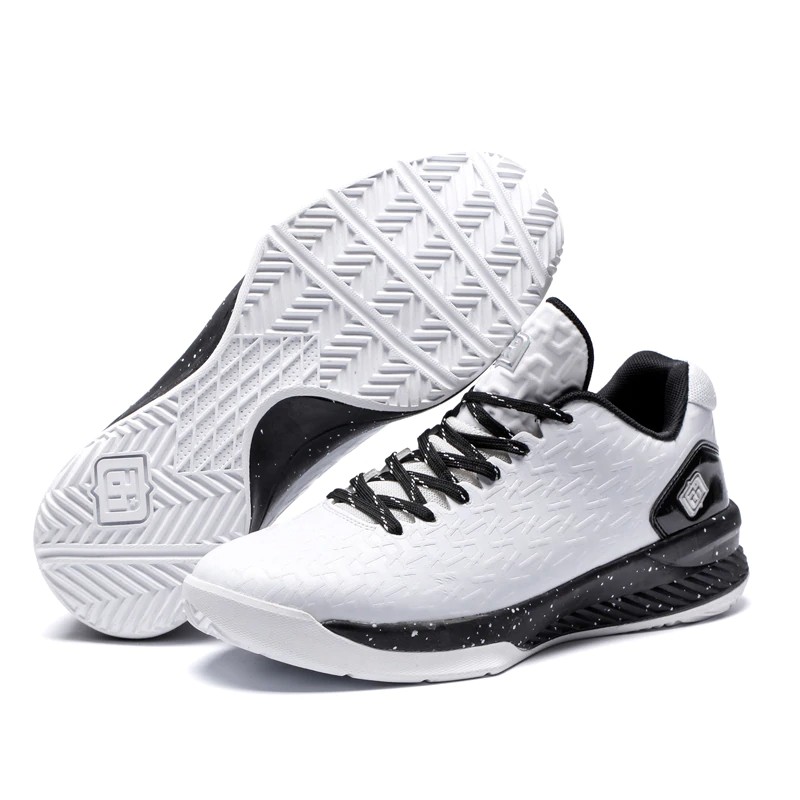 Sepatu basket 2018 Black/White Basketball Shoes Breathable Basketball Boots Big Size Basket femme