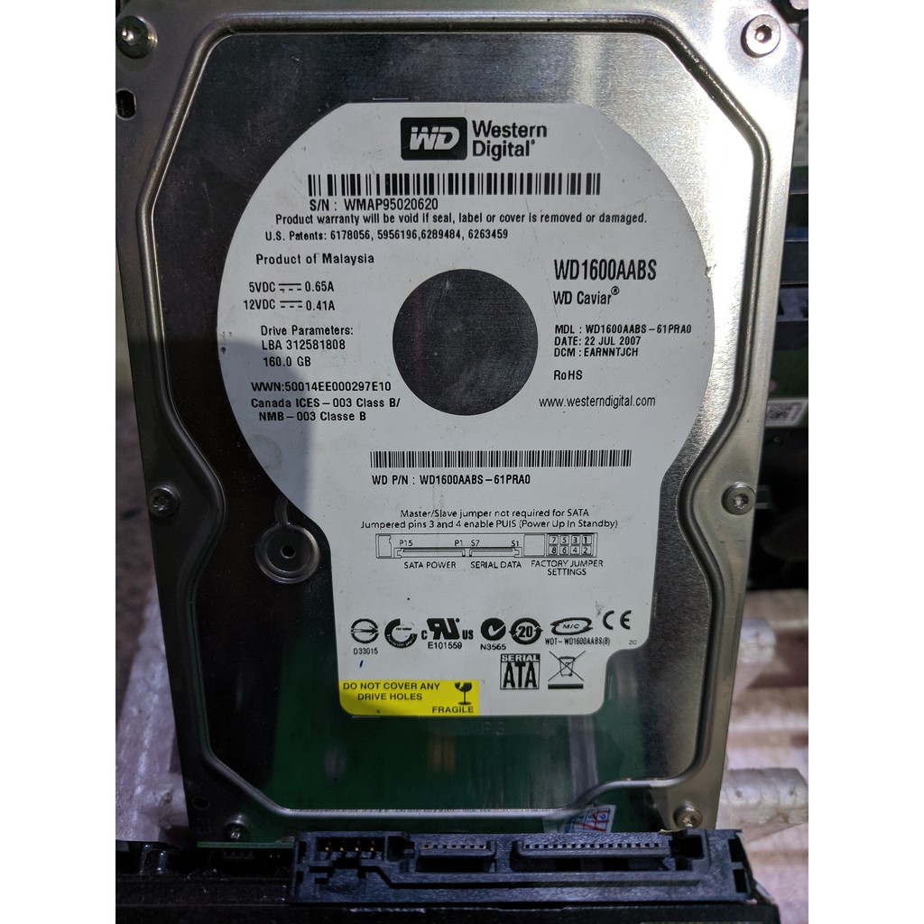 HARDISK HDD PC KOMPUTER 160GB SATA FREE WINDOWS