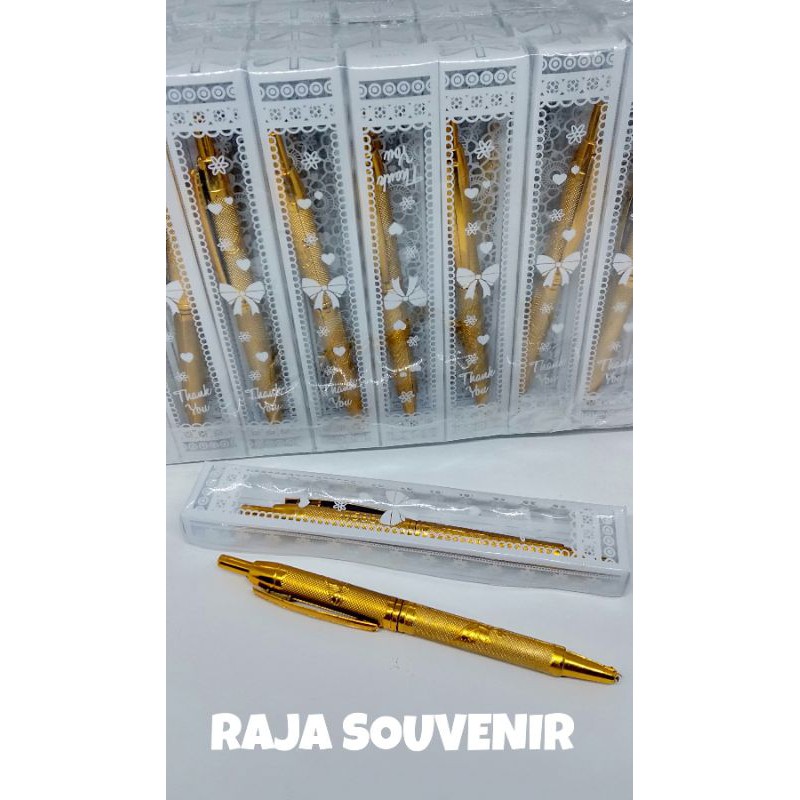 

HJK ISI 50 SOUVENIR PULPEN EMAS KEMAS MIKA SOUVENIR PERNIKAHAN SOUVENIR ULANG TAHUN SOUVENIR