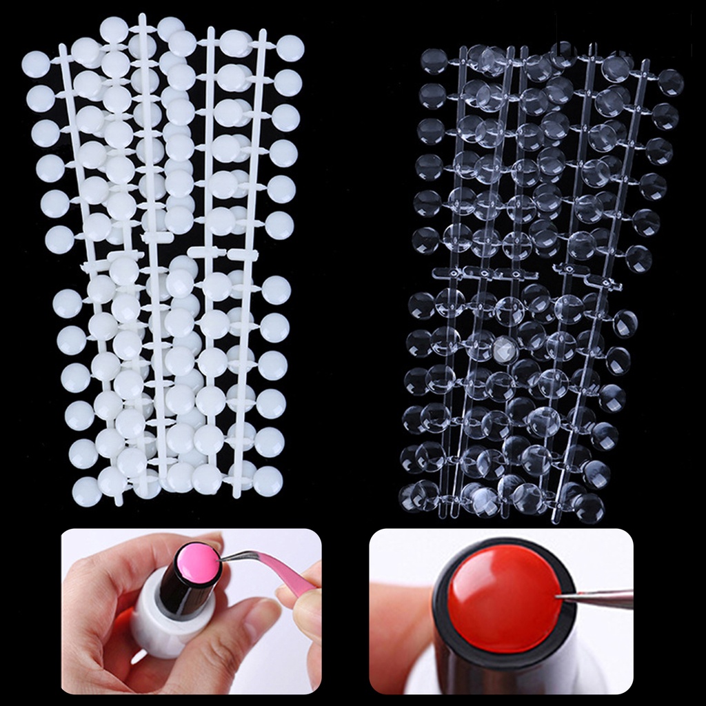 Providence 1 Set Nail Color Cards Exquisite Nail Decor Plastic Women Nail Swatches Sticks Display Tips for Nail Polish Bottle Cap