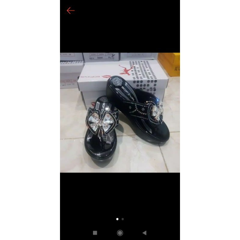 sandal jepit sofiya hitam
