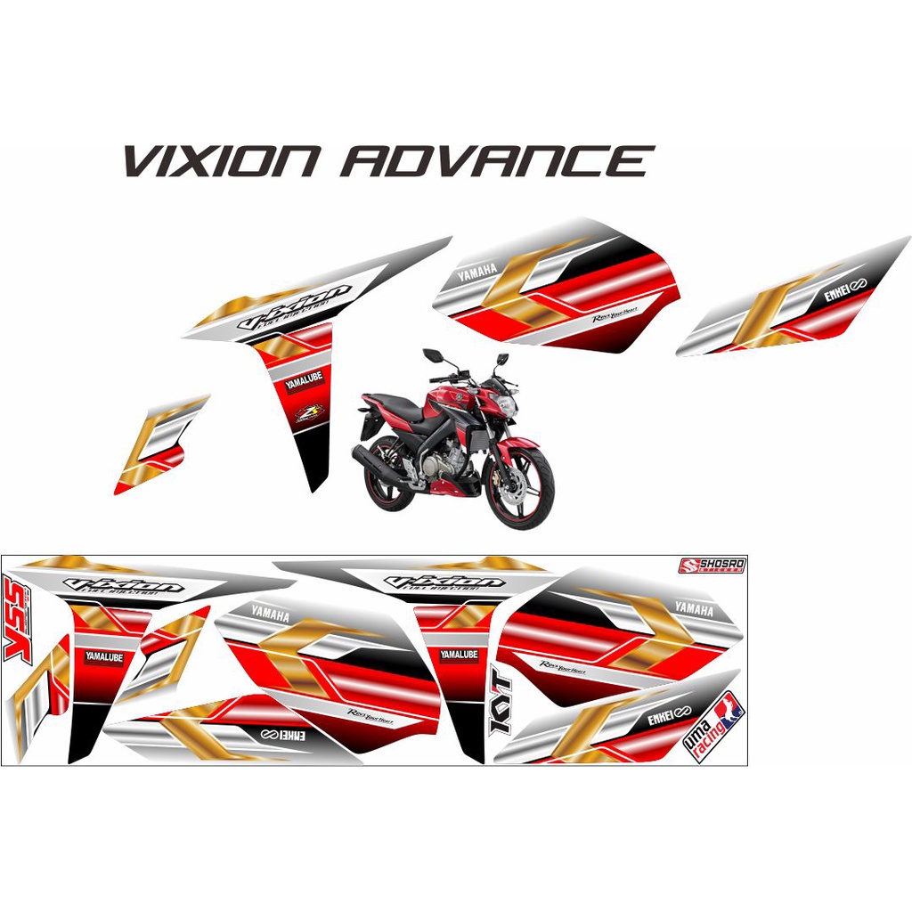 STIKER -VARIASI  YAMAHA MOTOR STIKER VIXION advance VARIASI / STRIPING SIMPLE MOTOR VIXION ADVANCE /