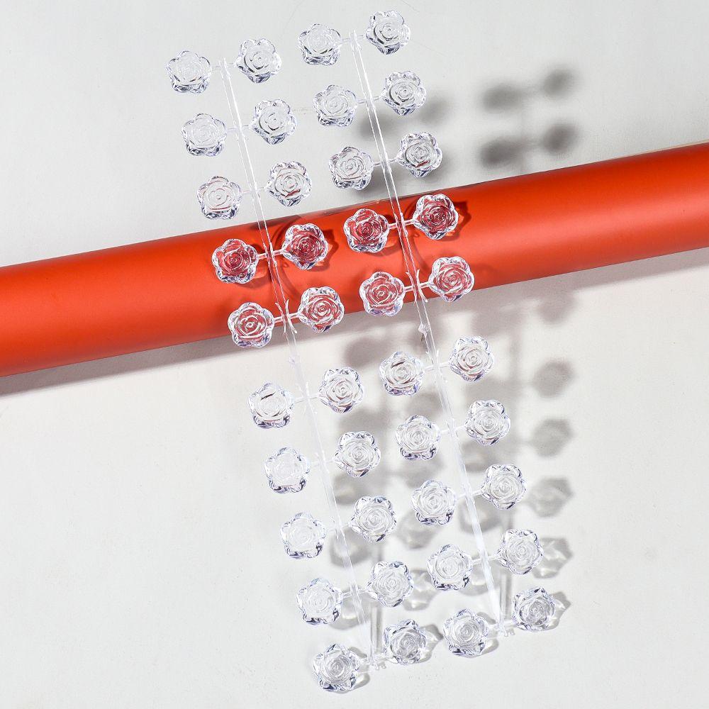 Stand Pajangan Nail Art Agustina Alat Peraga Tembak Salon Kuku Tips Nail Art Palsu Transparan Rose Nail Show Holder