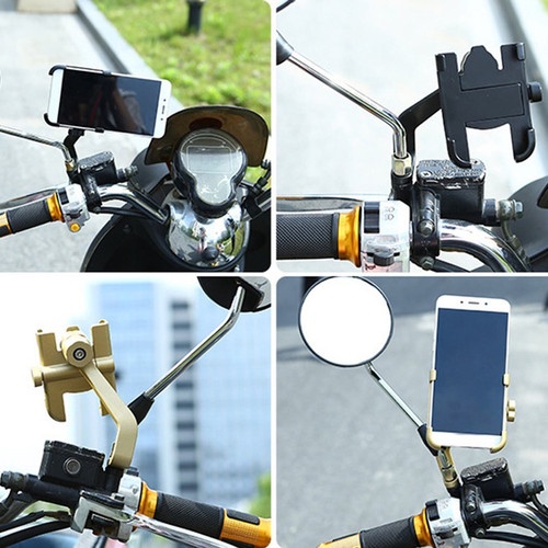 DUDUKAN HP DI MOTOR Phone Holder dudukan HP Spion Motor Full Aluminium C-2 C2 Back mirror