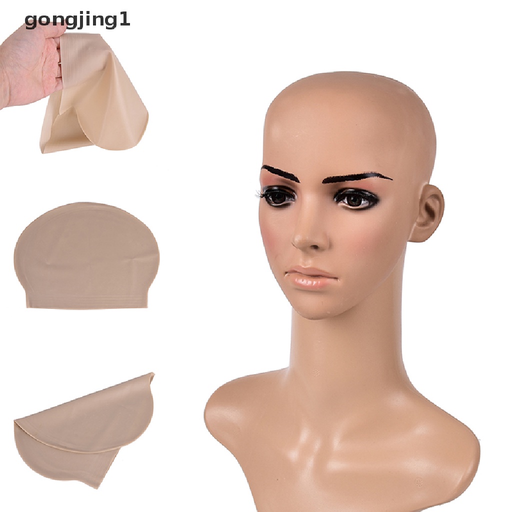 Ggg Topi Wig Rambut Botak Palsu Bahan Karet Latex Warna Kulit Untuk Unisex