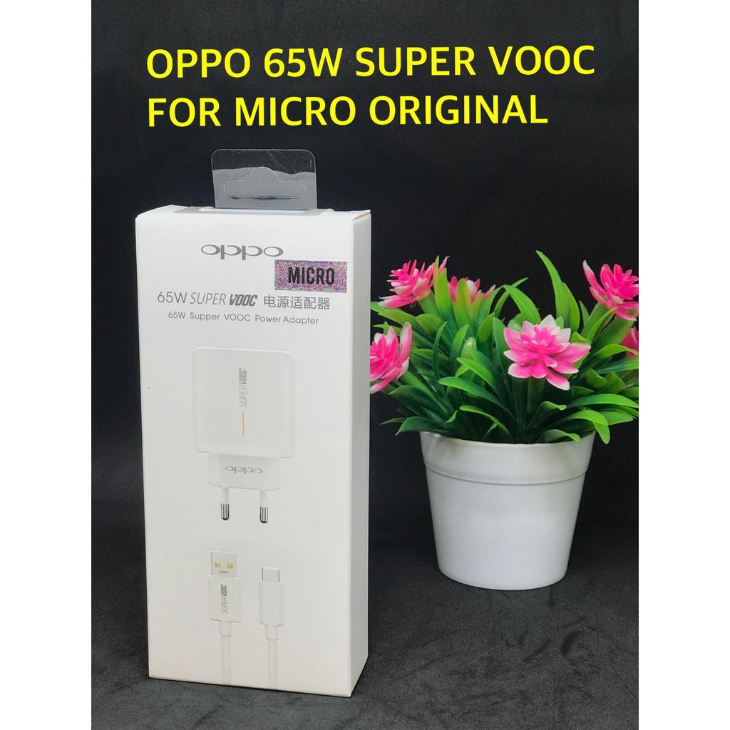 Charger OPPO RENO 8 65W VOOC 4A 7Pin Fast Charging Original Micro USB &amp; TYPE-C Charger OPPO RENO 5PRO 65W