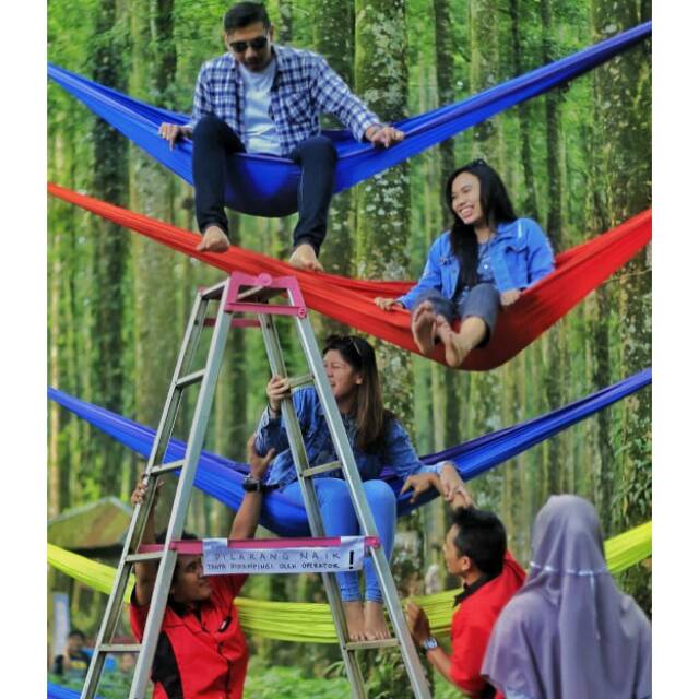 Hammock Polos PREMIUM Tempat Tidur Ayunan Beban 150 Kg Ultra Light Waterproof