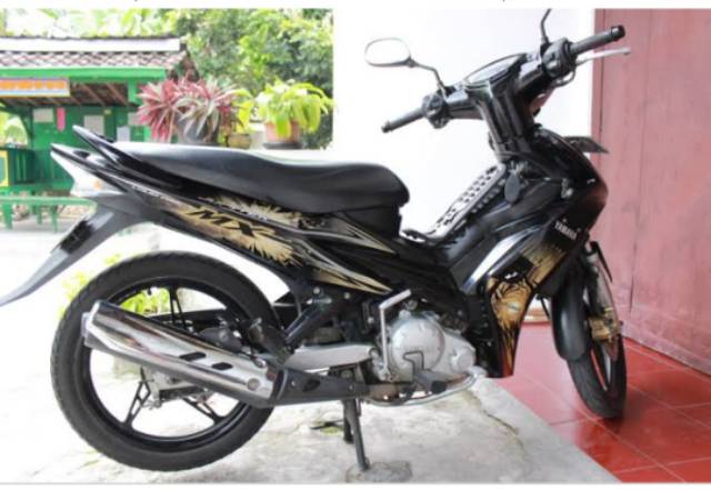 Stiker Striping Motor Yamaha Jupiter Mx Old 135 2009 2010 Hitam Gold List Body Standar Termurah Shopee Indonesia