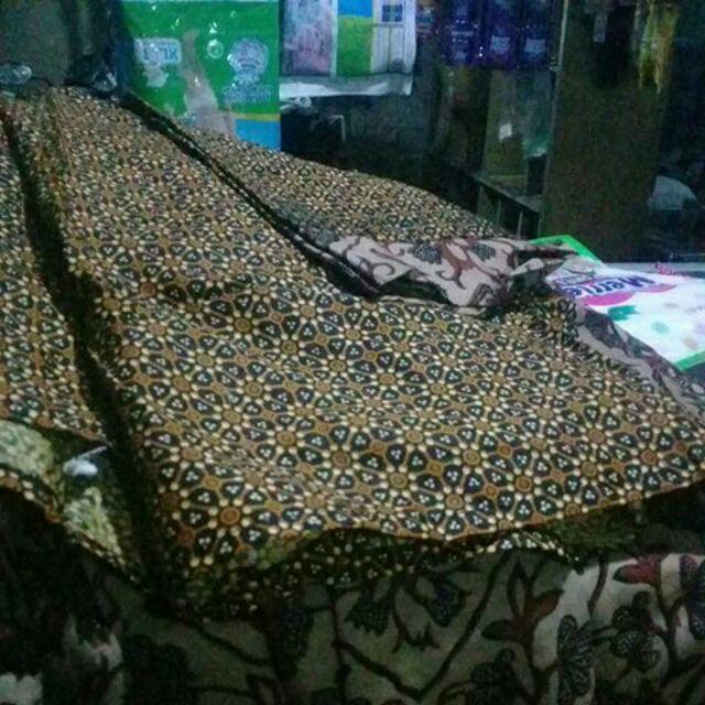 Batik Gamis Bolero Genes Exclusive Etnic Kondangan Ramadhan Motif Parang Lurik Coklat