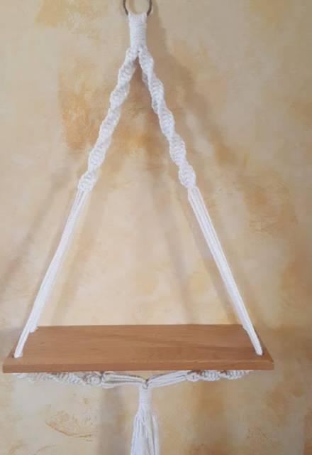 READY STOK) macrame rak kayu gantung/ Macrame ambalan/ rak buku/ Dekorasi rumah