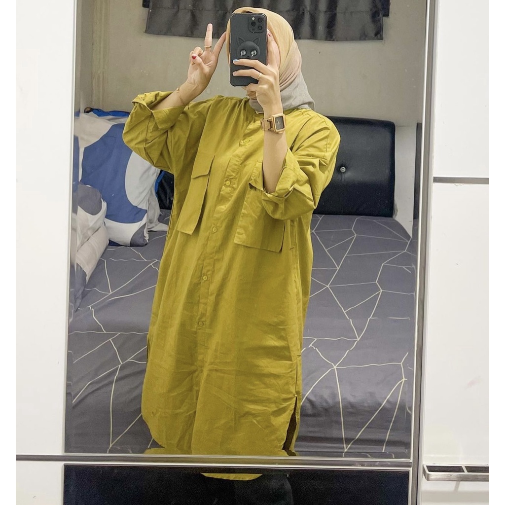 PITAYA TUNIK / ATASAN WANITA / BAJU WANITA KEMEJA WANITA FULL KANCING | new arival Lengan Panjang Ba