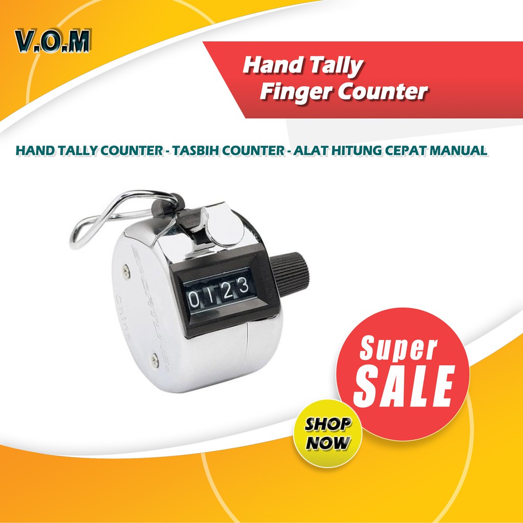 VOM-Hand Tally Alat Hitung Cepat Manual / Finger Counter 0552