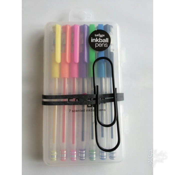 

Smiggle 7 Scented Inkball Pens + Scented Band promo