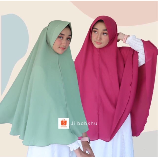 Jilbab/ Kerudung Khimar pet Syari jumbo Diamond