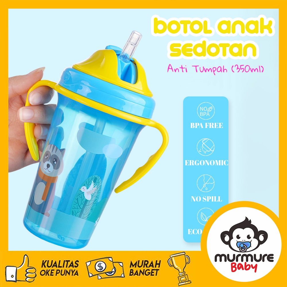 MURMURE.BABY I BOTOL MINUMAN ANAK SEDOTAN ANTI TUMPAH ANTI PECAH IMPORT BEST QUALITY BOTOL MINUM KARAKTER