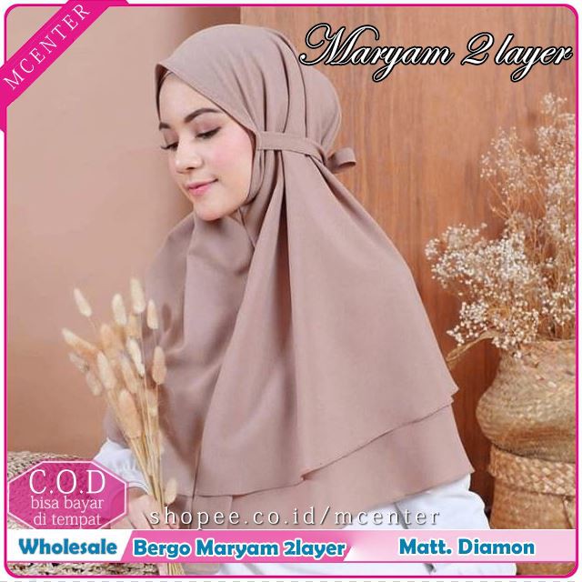 Jilbab INSTAN naswa rumbai instan 2 LAYER SYARI, NON PED