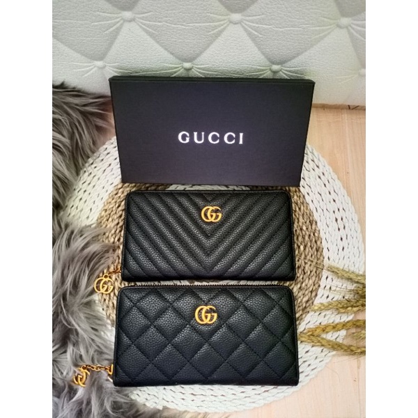 DOMPET GUCCI PANJANG 1 RESLETING FREE BOX ..