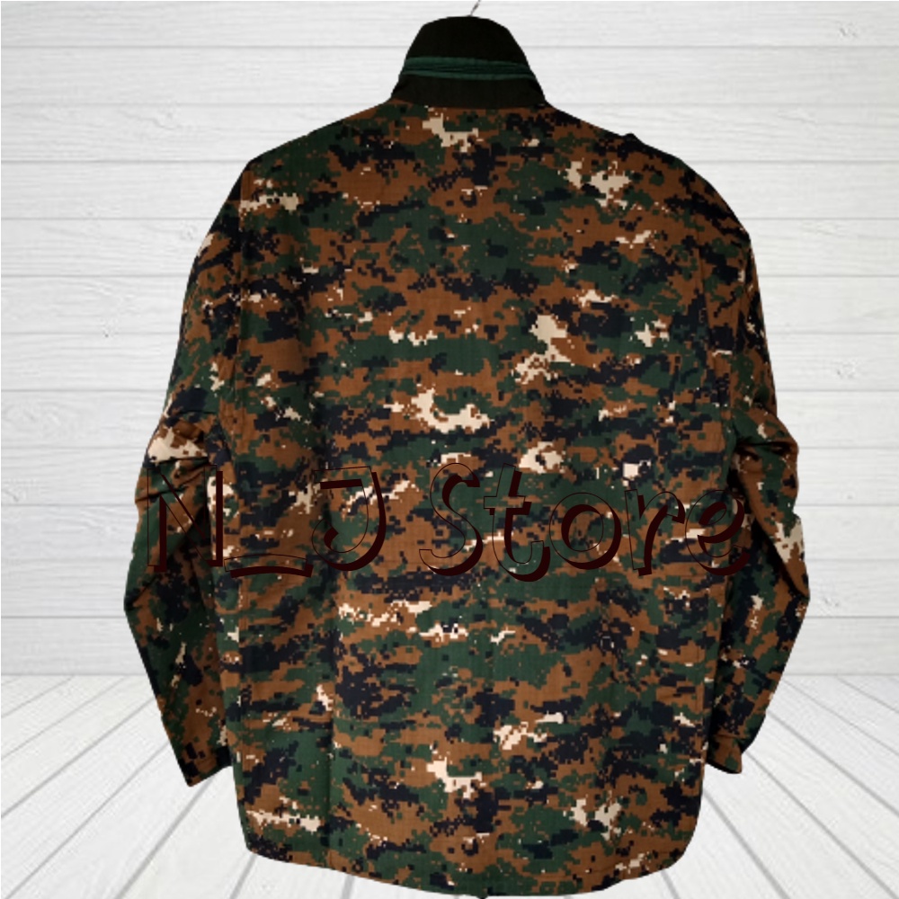 BIG SIZE (S-4XL) Jaket Semi Parka Army Tactical Bolak Balik Loreng Digital Marpat Terjangkau Berkualitas