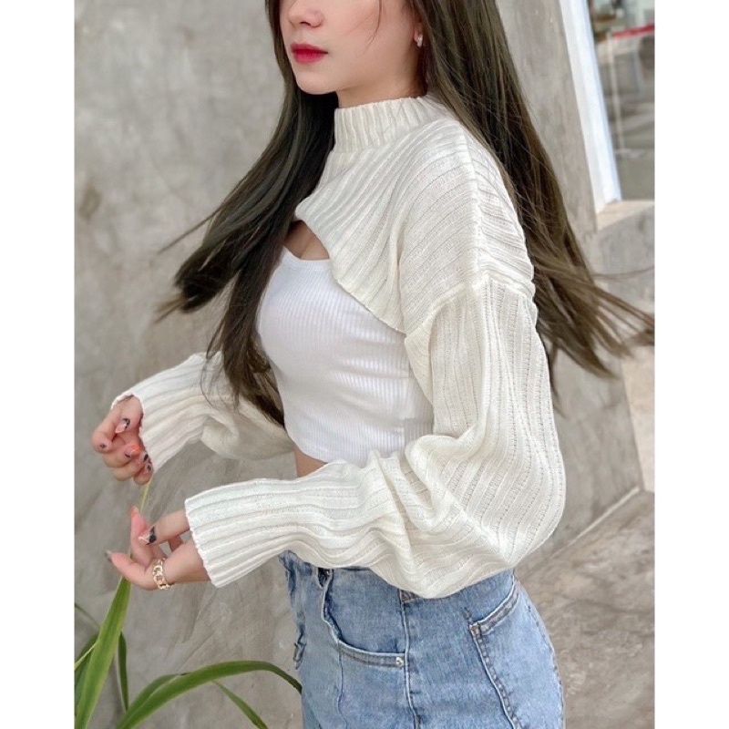 Youra Crop Sweater RAJUT Premium