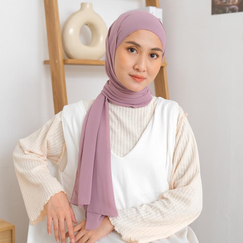 Lozy Hijab - [Defect] Bawal Shawl ( Hijab Pashmina )-Soft Dusty Purple
