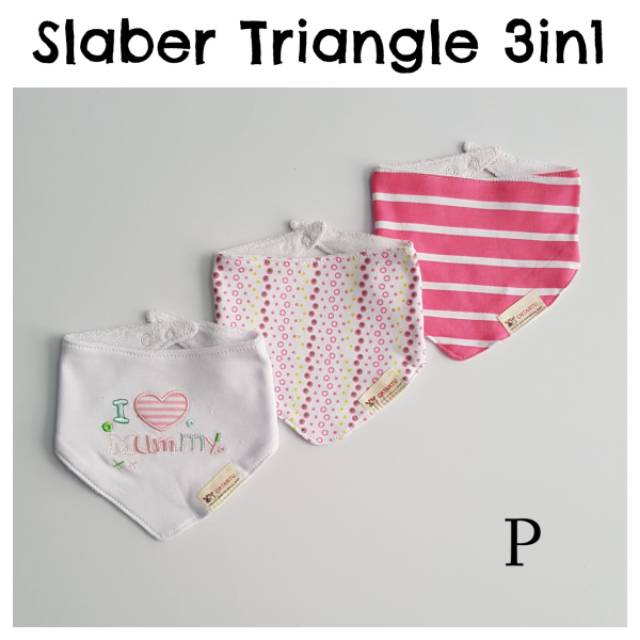 Slaber Bayi Triangle 3in1 - Girl