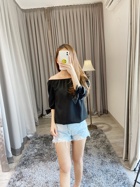 Atasan sabrina htm / blouse sabrina / sabrina top