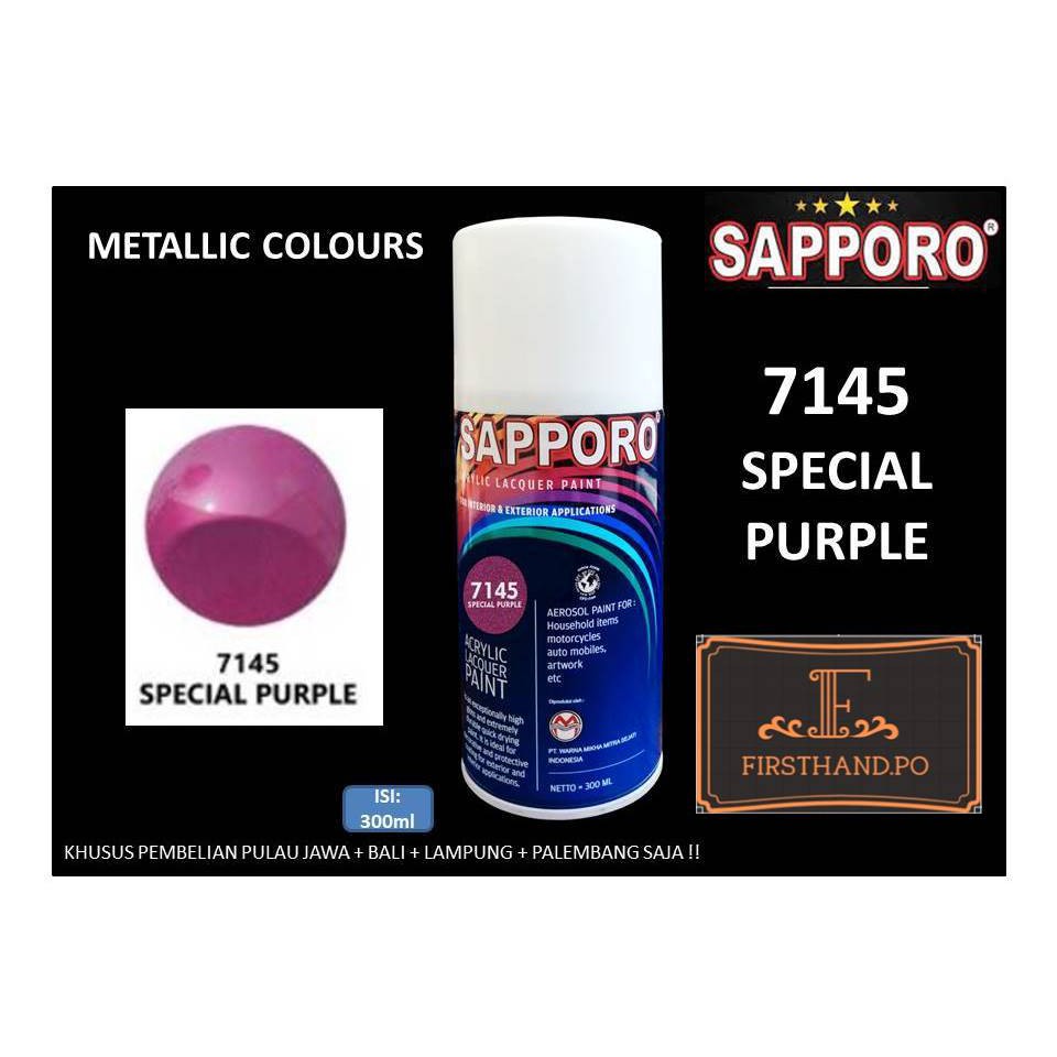 Sapporo Paint Special Purple 7145/ungu metalik/cat semprot/pylox/ pilok