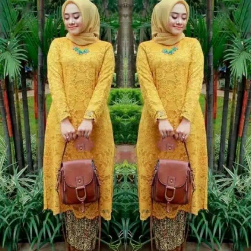 set kebaya tunik muslim/kebaya brukat modern