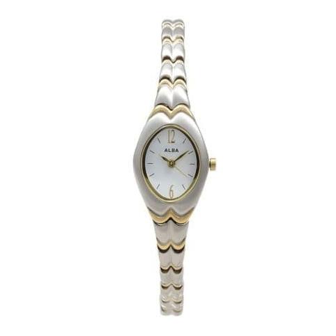 Alba AC3D48X1 Jam Tangan Wanita Original Oval Silver Gold AC3D48 18mm