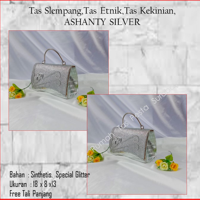 Tas Slempang,Tas Etnik,Tas Kekinian,ASHANTY SILVER