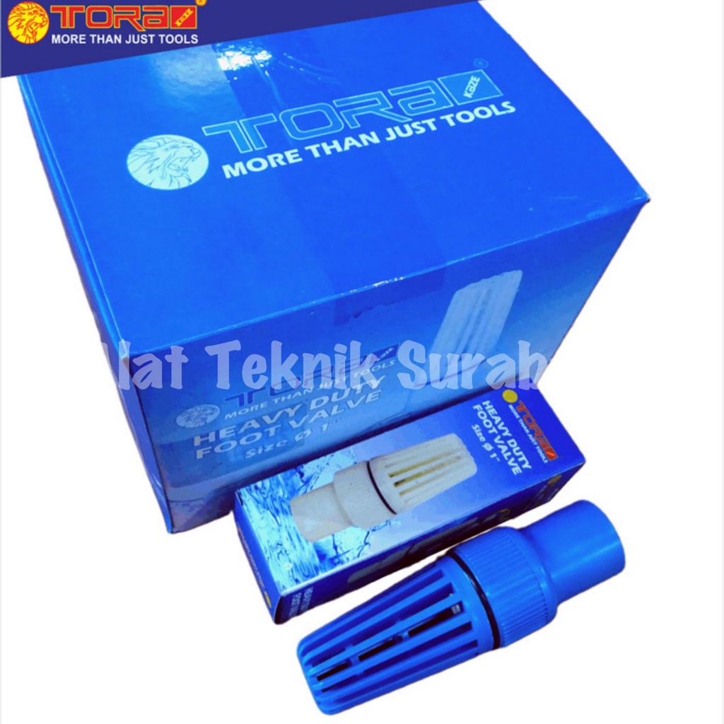 FOOT KLEP PVC PANJANG TORA 3/4" 1" INCH JUMBO +  SARINGAN VALVE PLASTIK PLASTIC HD HEAVY DUTY