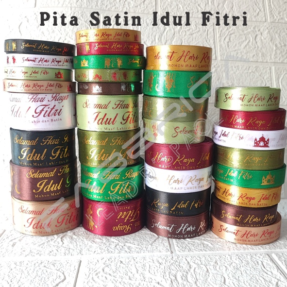 

RB Fabbrica - Pita Satin Hari Raya Idul Fitri Lebaran Hampers Parcel Pita Kado - PT-STN-LBRN-FL