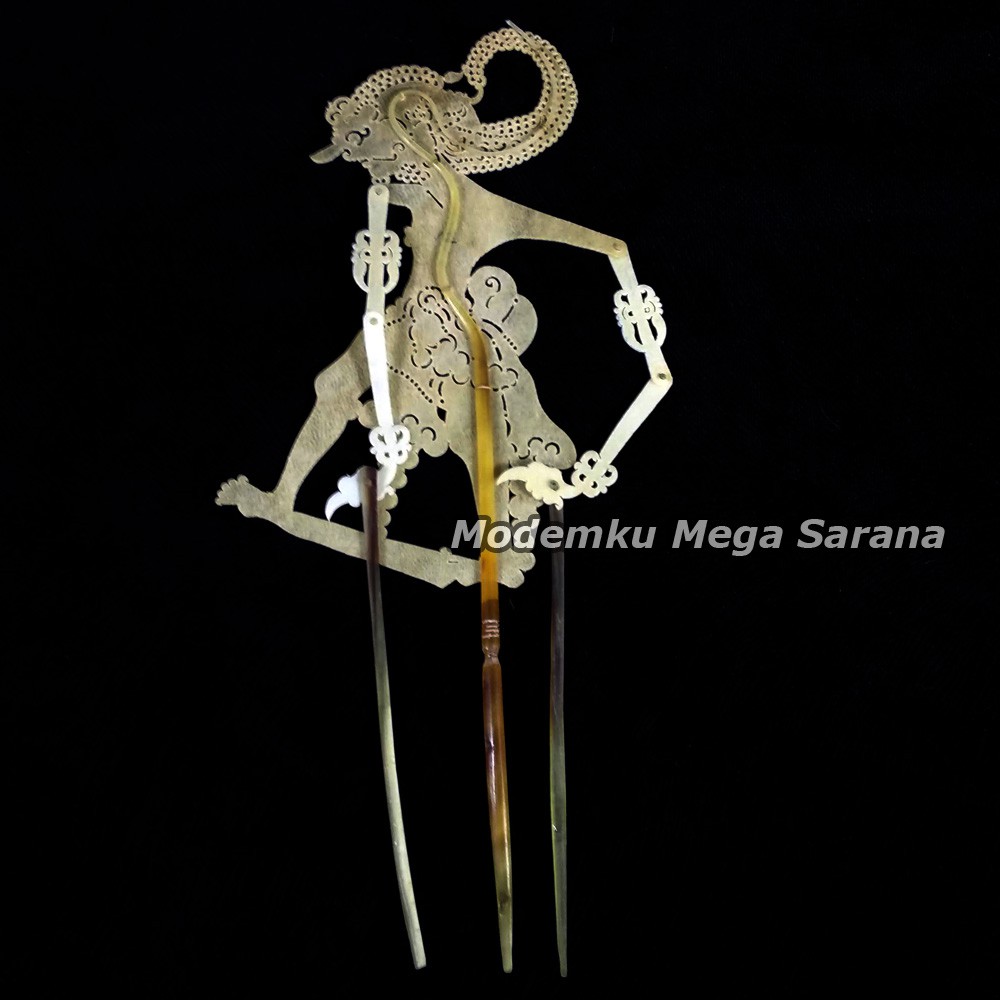 Souvenir Wayang Kulit Mini Caperan Super Putihan - Gatotkaca