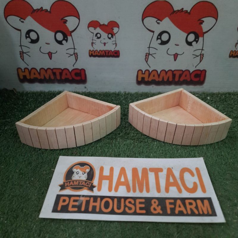 TEMPAT MAKAN HAMSTER KAYU SIKU/WOODEN CRAFT BY HAMTACI