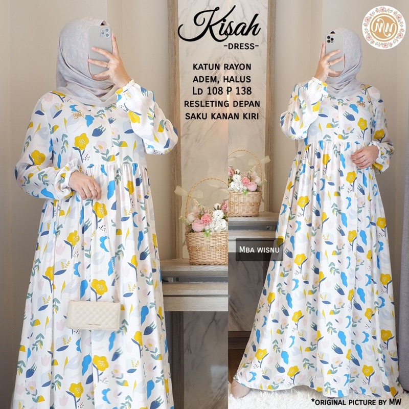 Gamis katun rayon ori by mw / mbak wisnu
