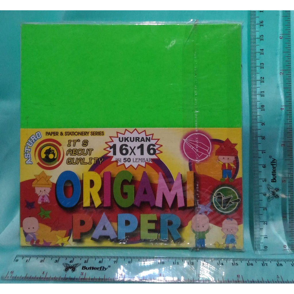 

Kertas Origami Lipat Warna Warni Asturo 16x16 Besar Bagus Murah READY STOCK