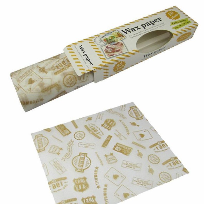 wax paper / sandwich paper / kertas pembungkus kue / roti - rose