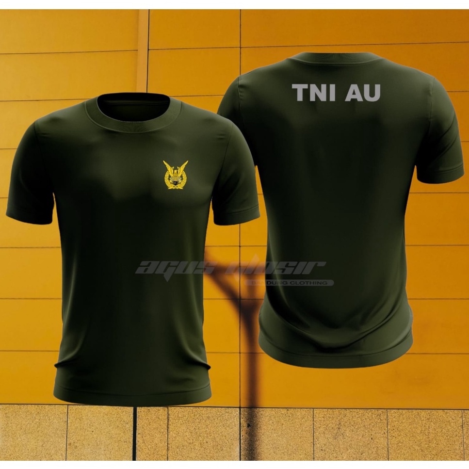 Kaos Jersey TNI AU Hijau Army / Kaos Olahraga Jersey TNI AU/ Kaos Jersey Dryfit TNI AU Hijau Army BI