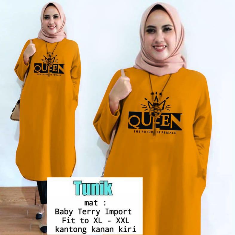 TUNIK QUEEN / TUNIK MAMACHI / TUNIK POLOS/ TUNIK CEWEK / TUNIK PANJANG / TUNIK MOTE / TUNIK MUSLIM