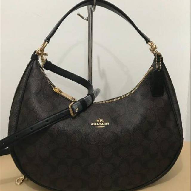 COACH Harley Hobo in Signature coklat mahogany canvas original authentic asli tas bag
