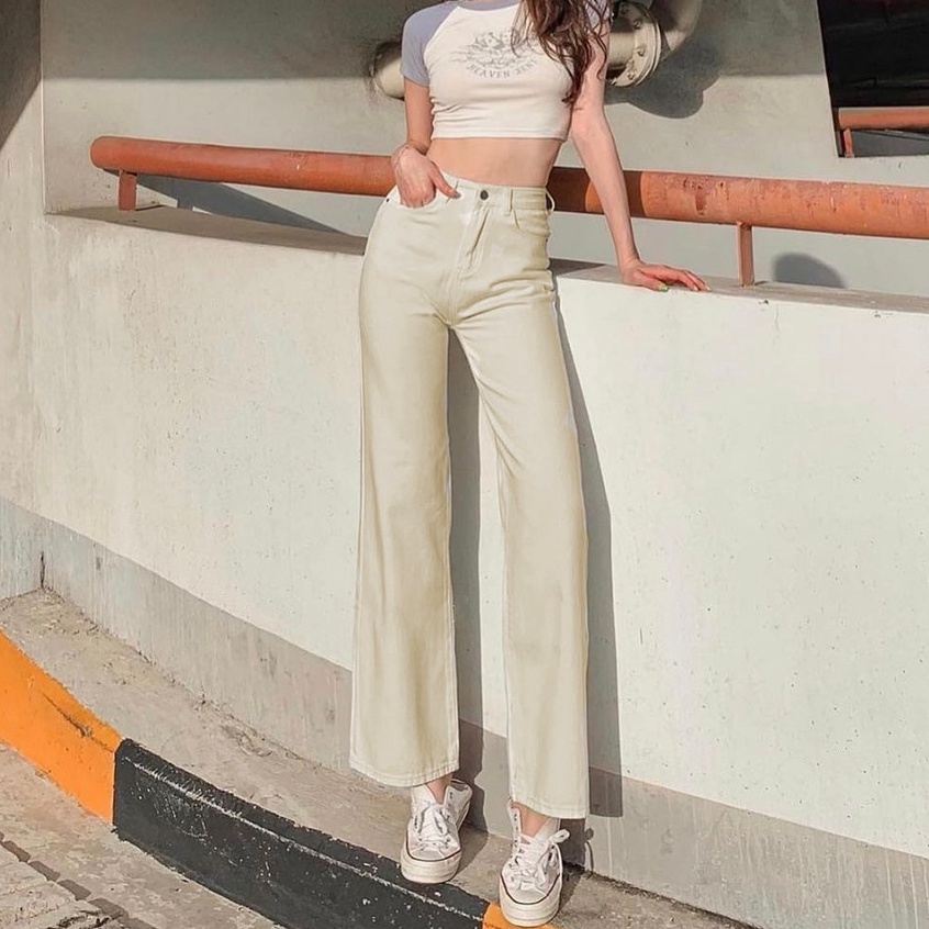 Celana Highwaist Wanita | Celana Jeans High Waist Wanita | Loose | Boyfriend Jeans  BF Fidelya