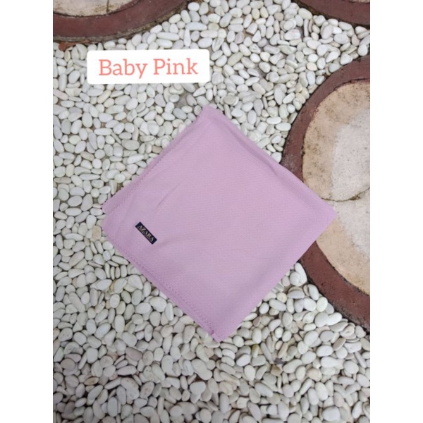 Segiempat Azara Nur Check Lc || Jilbab Square Potton || Segiempat Polos Murah Lc-Baby Pink