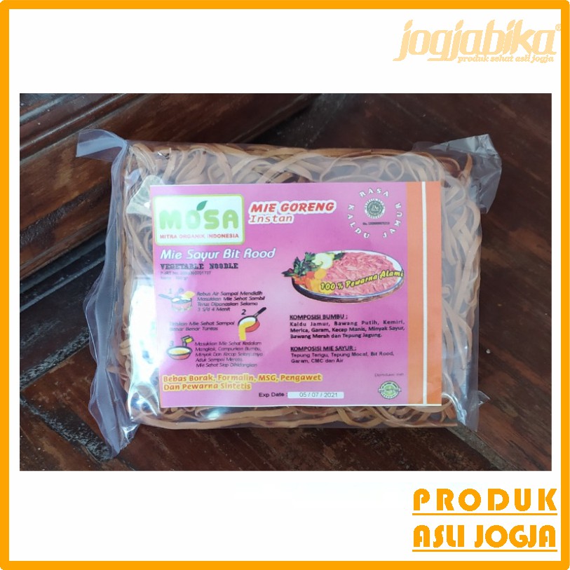 

Mie Sehat Sayur Bit Rood Natural Healthy Food Mosa Asli Jogja 2x 1 pak