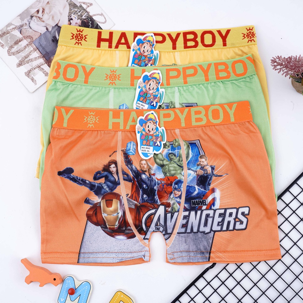 VS - Celana Dalam Anak Laki | Boxer Anak Motif Superhero Keren Import Ukuran M L XL