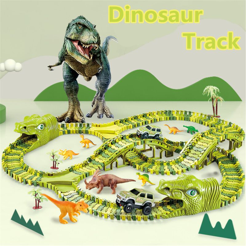 Spreay Dino Jurassic Track + RC Dinosaur Car 226 PCS