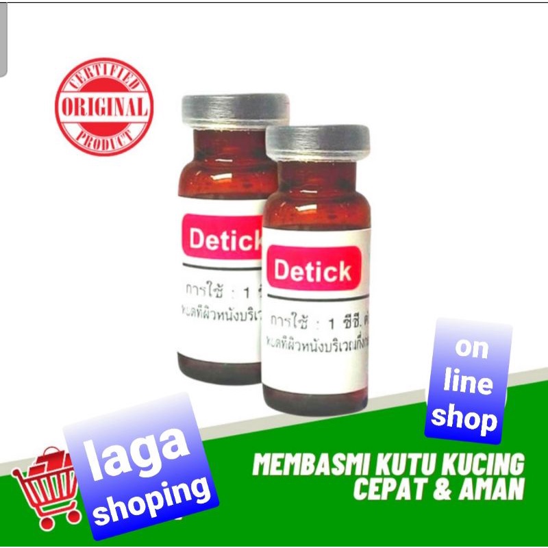 detick 1ml obat kutu anjing kucing kelinci hamster pem basmi simple impor ori