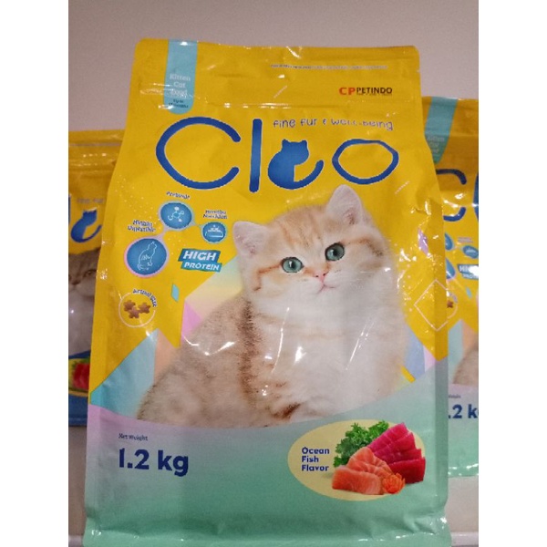 Makanan Kucing - CLEO kitten cat food rasa ocean fish flavor 1,2kg