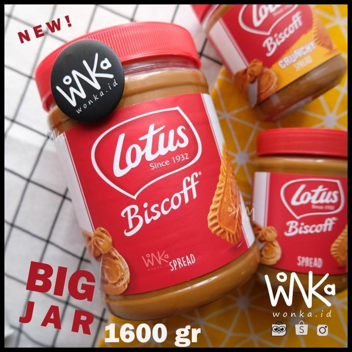 

Big Lotus Biscoff Jar Spread 1600Gr Topping Selai Cookies Jumbo Bakery