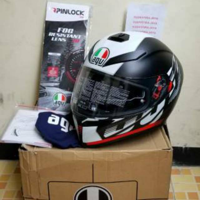Helmt AGV K-5 S E2205 Multi PLK Drakstorm  Matt Black/Red (ORIGINAL 100% ASLI)