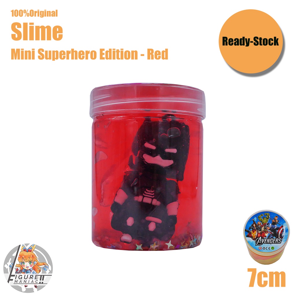 Mainan Anak - Slime Mini Superhero Tabung Edition 7 cm Import Premium